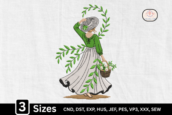 Cottagecore Floral Woman: Elegant Embroidery Review
