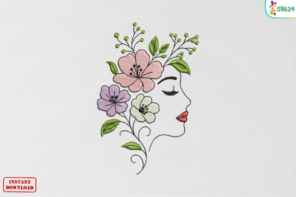 Floral Woman Face Blossom: Boho Embroidery Review