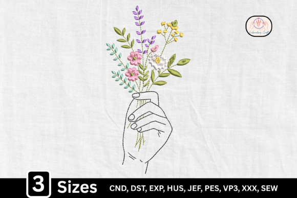 Line Art Floral Bouquet in Hand Review