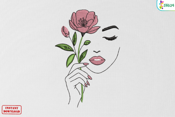 Minimal Floral Woman Line Art Review