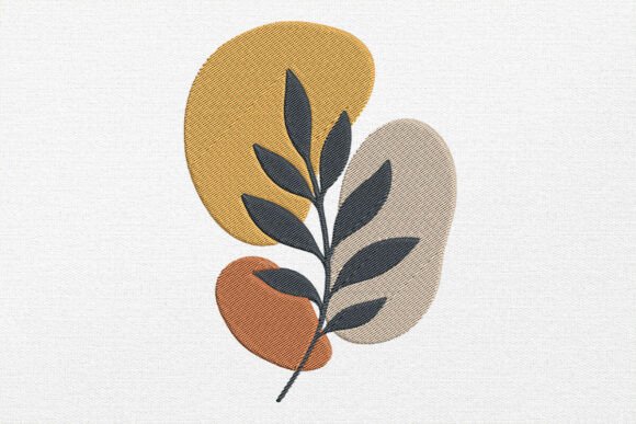 Modern Abstract Embroidery Design for Apparel