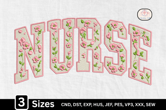 Pink Flower Medical Nurse: Holiday Embroidery Review
