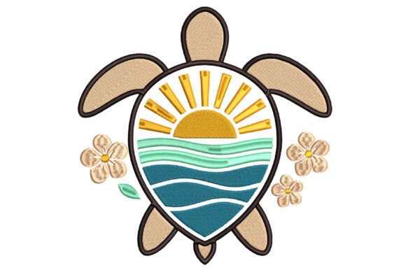 Sea Turtle Sunset Embroidery Design Review
