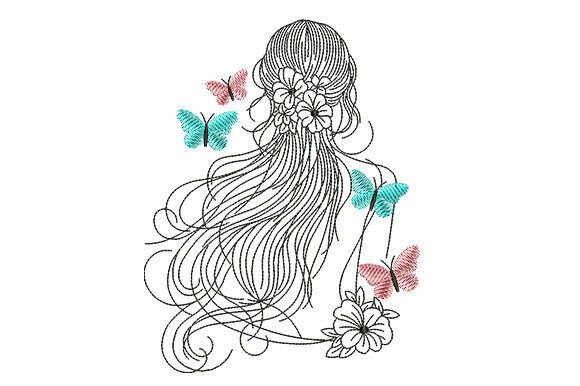 Woman with Flowing Hair: An Embroidery Review